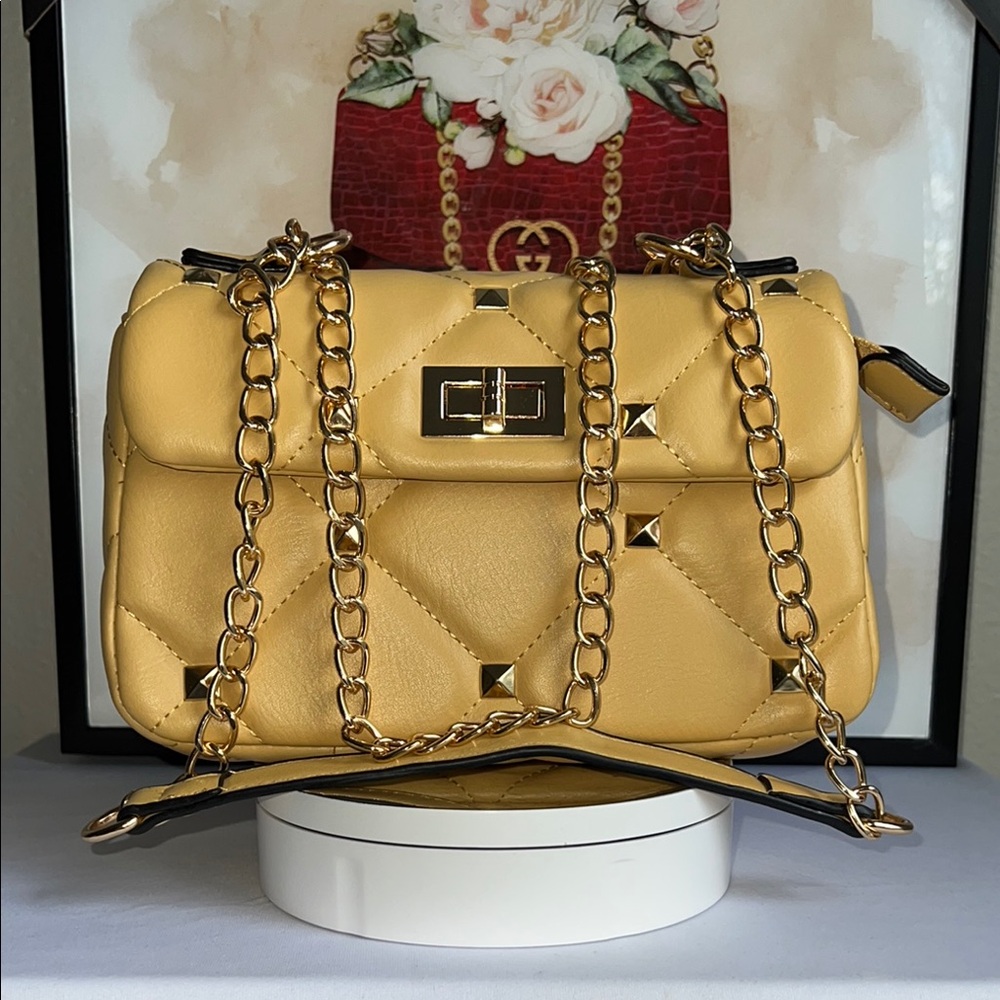Isabelle Vegan leather Studded Crossbody Bag